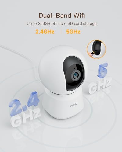 ARENTI 4MP Pet Camera P2Q, 5G WiFi 6 Indoor Security Camera, Free Phone App - Image 3