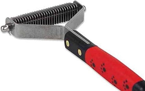 Paw Brothers 26 Blade Fine Double Wide Dematting Undercoat Rake for Dogs and Cats, Professional Grade, Dog Shedding Brush, Stainless Steel Blades, Rounded Gentle Teeth by ryanspetsupplies