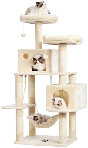 Hey-brother Cat Tree Tower with Sisal Scratching Posts, Big Condo, MPJ020M by Hey-brother