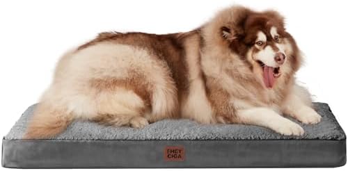 EHEYCIGA Orthopedic Dog Bed Large with Removable Washable Cover, 50IN Grey by EHEYCIGA