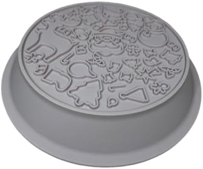 Snowman/Christmas 2-in-1 Silicone Slow Feeder & Licking Mat - BPA Free, Dishwasher Safe, 500ml Capacity, Perfect for Dogs & Cats (Pastel Lavender)