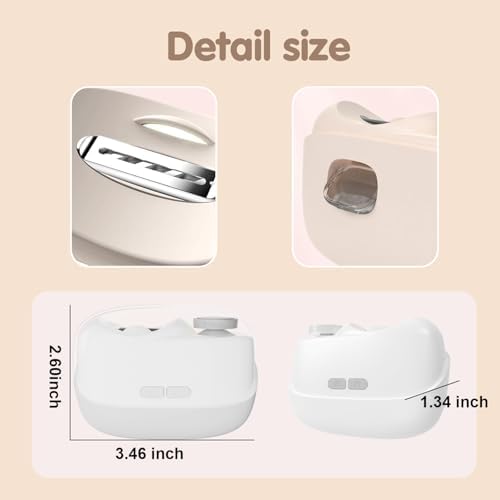 Electric Nail Clippers for Seniors,Smart Nail Clippers 2026 New 3 in 1 Electric Toenail Clipper with Polishing and LED Light,Smart Toenail Clipper 2 Adjustable Speeds for Adults,Baby -Apricot - Image 6