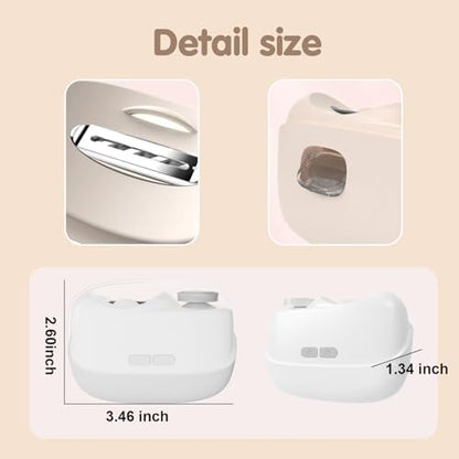 Electric Nail Clippers for Seniors,Smart Nail Clippers 2026 New 3 in 1 Electric Toenail Clipper with Polishing and LED Light,Smart Toenail Clipper 2 Adjustable Speeds for Adults,Baby -Apricot - Image 6