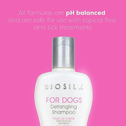 BioSilk for Dogs Silk Therapy Detangling Dog Shampoo, 12 Fl Oz, 2-Pack - Image 3