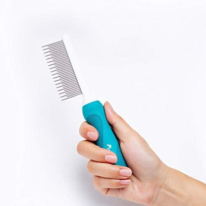 Pet Comb, Long & Short Stainless Steel Teeth Grooming Comb for Dogs & Cats - Image 7