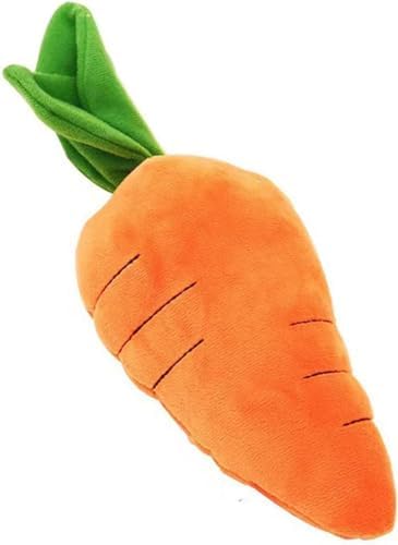 Crinkle Dog Toy for Small, Medium, and Large Breeds, Cute Carrot with Soft Squeaker, Carrot Shape Pet Plush Toy with Sound, Bite-Resistant Soft Comfortable Dog Toys by Calsgkspray