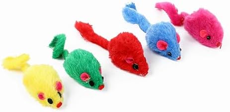 12PCS Cat Mouse Toys, Faux Fur Interactive Catnip Mice - Image 6