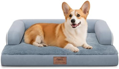 MEKIY Orthopedic Waterproof Dog Bed Pet Couch with Bolster for Medium Dogs by Mekiy