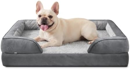 INVENHO Orthopedic Medium Dog Beds for Medium Dogs, Waterproof Egg-Crate Foam Dog Couch Bed with Washable Removable Cover, Waterproof Lining and Nonskid Bottom by INVENHO