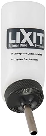 Lixit Wide Mouth BPA-Free Cage Water Bottles for Rabbits, Ferrets, Guinea Pigs, Rats, Chinchillas, Hamsters, Mice, Hedgehogs, Gerbils and Other Small Animals. (Translucent, 8 Ounce) - Image 2