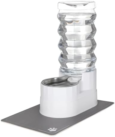 RIZZARI 9L Water Dispenser for Dogs: Automatic Stainless Steel Pet Feeder-Removes Odors - Softens Water-Helps Prevent Urinary Stones -Extends Lifespan -Supports Spinal Health in Senior Dogs- Gardens