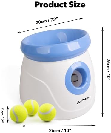 Pet Prime Automatic Dog Ball Thrower Launcher for Small and Medium Dogs, Interative Dog Fetch Machine with 3 Tennis Balls (2'') for Indoor/Outdoor Throwing Game Launch Distance 10-30ft - Image 6