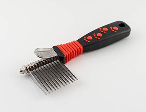 RYAN'S PET SUPPLIES Paw Brothers 12-Blade Dematting Tool for Dog Grooming, Professional Grade, Stainless Steel Blades, Comfort Grip, Gentle on Skin by ryanspetsupplies