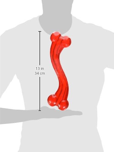 SPOT Play Strong S Bone - Durable TPR, Long Lasting Dog Chew for Aggressive Chewers, Hollow Center to Hide Treats, Virtually Indestructible Toy for Large Dogs & Puppies up to 90lbs - 12 inch
