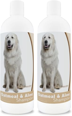 Healthy Breeds Great Pyrenees Oatmeal Shampoo with Aloe 16 oz (Pack of 2) by HealthyBreeds