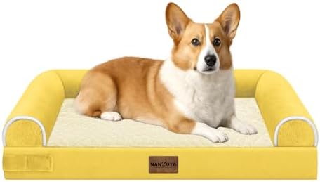 NANUYA Orthopedic Dog Bed for Medium Dogs, 30 x 20 Inch, Ginger by Nanuya