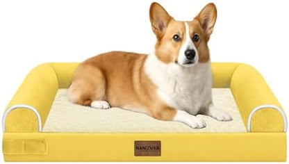 NANUYA Orthopedic Dog Bed for Medium Dogs, 30 x 20 Inch, Ginger by Nanuya