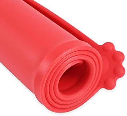 Silicone Waterproof Dog Cat Pet Feeding Mats, Non Slip, Easy Clean Pet Dog Cat Bowl Mats Placemat (18.5" x 11.5") Red - Image 3