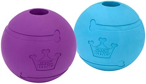 Chew King Fetch Balls Extremely Durable Natural Rubber Toy 4 inch, 2 Pack (CM-10031-CS01) by ChewKing