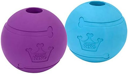 Chew King Fetch Balls Extremely Durable Natural Rubber Toy 4 inch, 2 Pack (CM-10031-CS01) by ChewKing