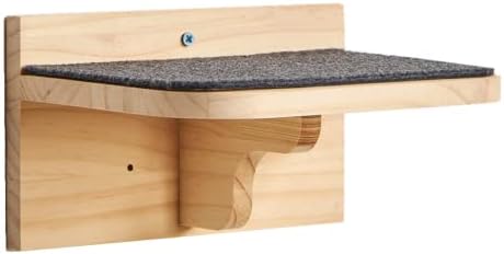 SHENGOCASE 9.8" x 7.1" Solid Wood Wall Mounted Large Cat Step, Cat Wall Furniture, Shelves Stairs Perch - Image 5