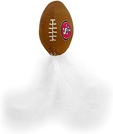BEST PLUSH CAT TOY NFL SAN FRANCISCO 49ERS Complete Set of 3 piece Cat Toys filled with Fresh Catnip. Includes: 1 Helmet Cat Toy, 1 Football Cat Toy with Feathers & 1 Beer Bottle. Beautiful Team LOGOS - Image 4
