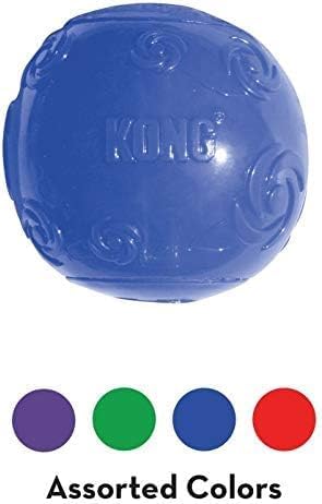KONG Squeezz Ball Dog Toy - Assorted Medium (2.5" Diameter) - Pack of 3 - Image 2