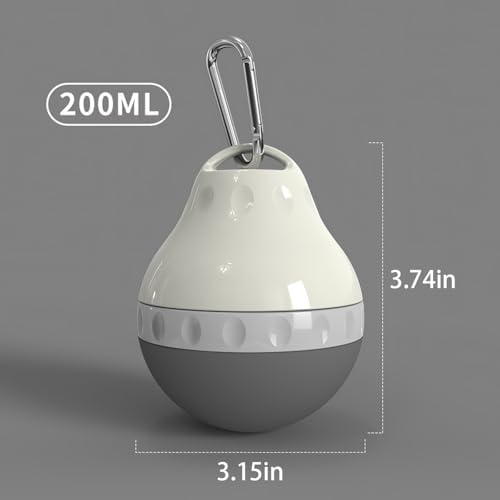 Dog Travel Water Bottle Detachable Bowl Leak Proof Portable ，Silicone Bottle Body，Collapsible and Suitable for Small Pets for Outdoor Walking, Hiking, Travel (Gray, 200ml) - Image 6