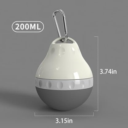 Dog Travel Water Bottle Detachable Bowl Leak Proof Portable ，Silicone Bottle Body，Collapsible and Suitable for Small Pets for Outdoor Walking, Hiking, Travel (Gray, 200ml) - Image 6
