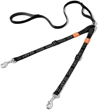 HOWGO Double Dog Leash,Tangle-Free 360 Swivel(Black, Pro M-L w.Handle) by HOWGO