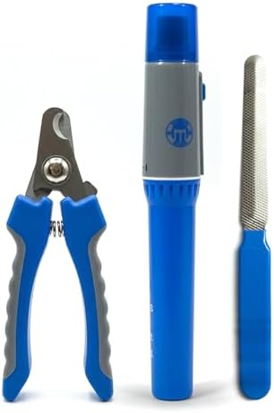 BPG Pet Grooming Tools for Dogs & Cats- 3 Piece Dog Grooming Kit, Pet Nail Care Kit, Nail Grinder, Clippers and File- Precision Trimming Perfect At Home Grooming Set by BrooklynPetGear