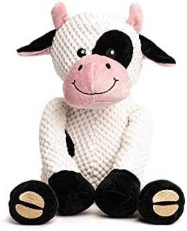 fabdog Floppies Plush Dog Toy - Cute & Durable Squeaky Dog Toys - Best Squeak Toy for Puppies and All Breeds | Ideal Pet Gift| Large Cow by fabdog