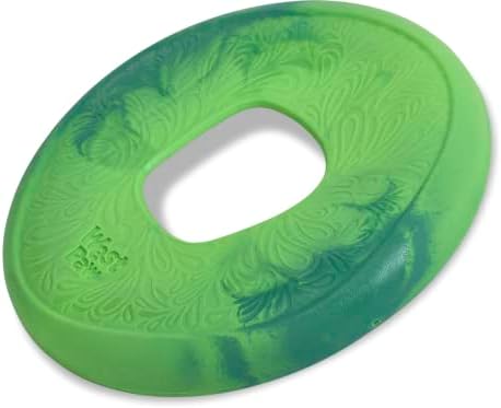 WEST PAW Seaflex Sailz Dog Toy Flying Disc – Machine Washable Dog Toys for Moderate Chewers – Eco-Friendly Zogoflex Toys for Dogs – Perfect for Gnawing, Fetch, Catch, Pet Training – Emerald by WestPaw