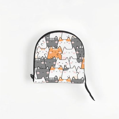 Dog Purse Carrier with Safety Hook - Foldable & Hands-Free Dog Cat Carrier Bag for Subway, Travel, Shopping up to 20lbs Cute Kitten Print - Image 7