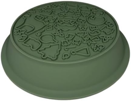 Snowman/Christmas 2-in-1 Silicone Slow Feeder & Licking Mat - BPA Free, Dishwasher Safe, 500ml Capacity, Perfect for Dogs & Cats (Sage Green)
