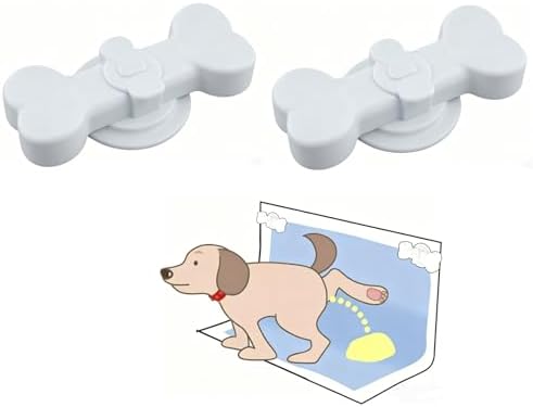 2 Pack Potty Training Pad Magnetic Holder Compatible for Leg-Lifting with Strong Adhesive and Magnets for Any Size Puppy Pads Indoor Dogs House Wall by JEKABA