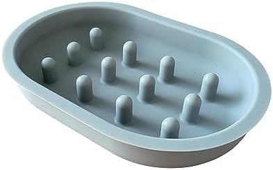 Slow Feeder Bowl - Compatible with Sureflap Surefeed Feeders, BPA & Silicone, Non-Slip, Dishwasher Safe, Promotes Healthy Eating, Cat, Small & Med Breed, Gray by EasyFeastFurryBowls