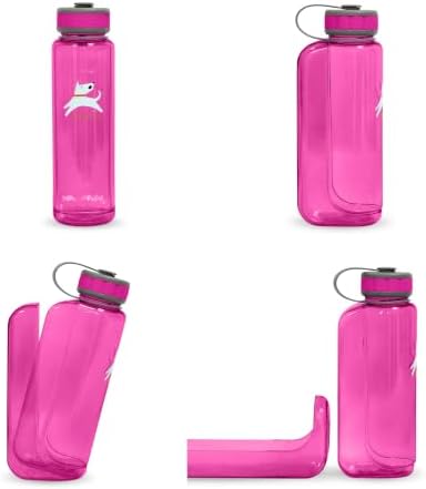 OllyDog OllyBottle Tritan Water Bottle with Detachable Dog Bowl | BPA Free Leakproof | 34oz | Share Water with Your Dog | Hiking Travel Camping (1L, Hot Pink) - Image 6
