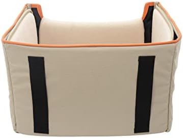 Precious Tails Collapsible Pet Booster Car Seat Box with Plush Fleece Cover, Cushion Insert and Foam Padded Panel - Foldable Carseat for Small Pet Dogs and Puppies Under 20 lbs, Khaki - Image 4