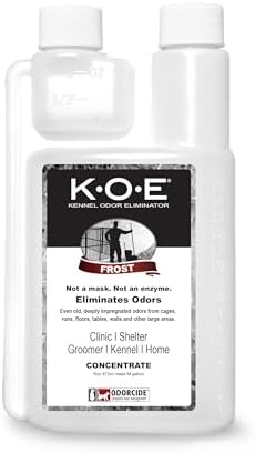 Odorcide K.O.E Kennel Odor Eliminator Concentrate – For Cages, Runs & More – For Home & Kennel w/Safe, Non-Enzymatic Formula - Frost Scent -16 oz by Odorcide