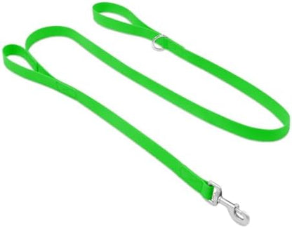 Waterproof Dog Leash with Double Handle, 6 FT Durable Odor-Proof Dog Leashes with Strong Aviation Aluminum Hooks Fits Small Medium or Large Dogs by KiddingPets