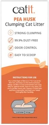 Catit Go Natural Pea Husk Clumping Cat Litter 12.3 lb, Natural (Pack of 2) - Image 3