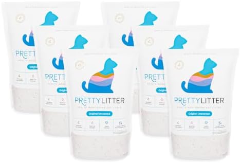 PrettyLitter Health Monitoring Cat Litter, Unscented, 6-Pack, 6 lb. Bags by PrettyLitter