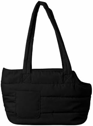 Dog Purse Carrier for Small Dogs, Puffer Dog Bag, Portable Travel Tote Bag for Small Dogs, with Safety Leash & Phone Pocket - Image 6