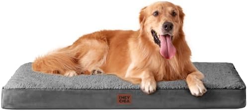 EHEYCIGA Orthopedic Dog Bed Large with Removable Washable Cover, 44IN Grey by EHEYCIGA