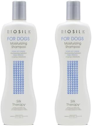 BioSilk for Dogs Silk Therapy Moisture Dog Shampoo, 12 Fl Oz, 2-Pack by BioSilk