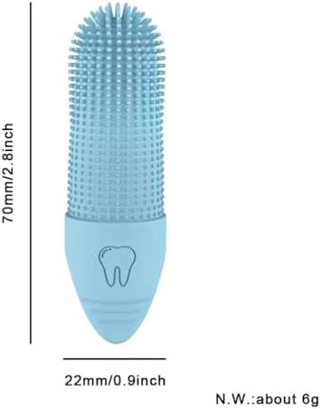 Happy Smile Dog Toothbrush 360° – Soft Silicone Finger Toothbrush for Dogs & Cats, Gentle Teeth Cleaning, BPA-Free, 2-Pack (Blue & Green) - Image 5