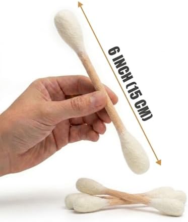 Glaciart One Swabs Cat Toys with Catnip - 12 Pk | Durable for Chew, Cute Cat Toys Interactive Kitty for Boredom, Exercise, & Play | Filled w/Organic Catnip for Anxiety & as Digestive Aid | Gift Idea - Image 2
