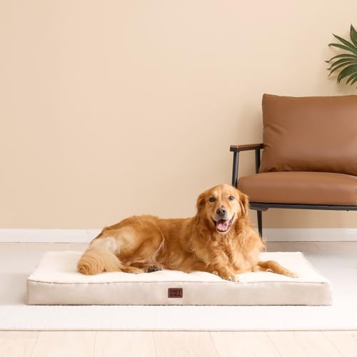 EHEYCIGA Orthopedic Dog Bed Large with Removable Washable Cover, 50IN Camel - Image 6