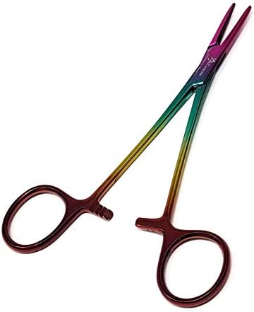 Dog Pet Ear/Nose Hair Puller Grooming Hemostat Locking Forceps Pliers, 5.5" (14cm), Straight (Lava) - Image 5